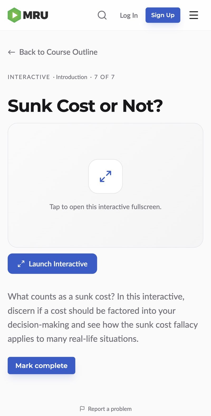 New interactive on mobile: a first-class step in the unit